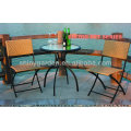 imitation rattan garden furniture,rattan beach furniture,Steel frame Rattan Folding Chair set